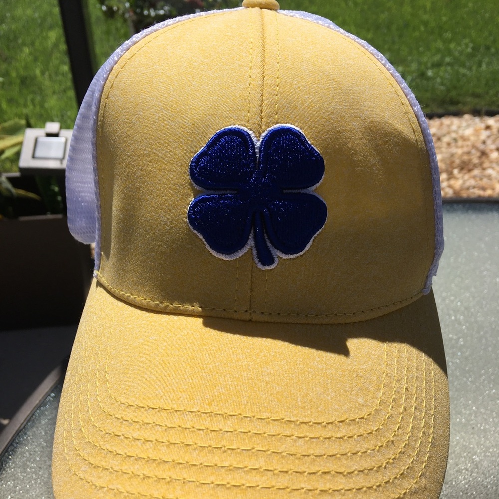 Black Clover Yellow and Navy Baseball Cap SZ L/XL.